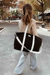 Sac cabas Noir en coton bio - Jean